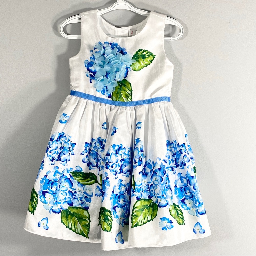NWOT SWEETHEART ROSE white blue floral dress 4
